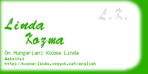 linda kozma business card
